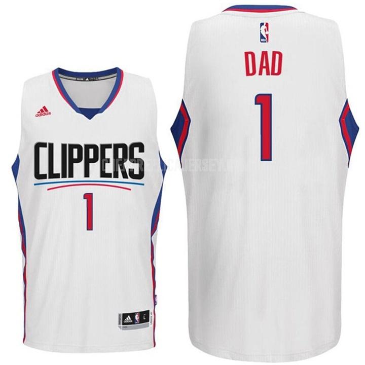 men's los angeles clippers dad 1 white fathers day replica jersey