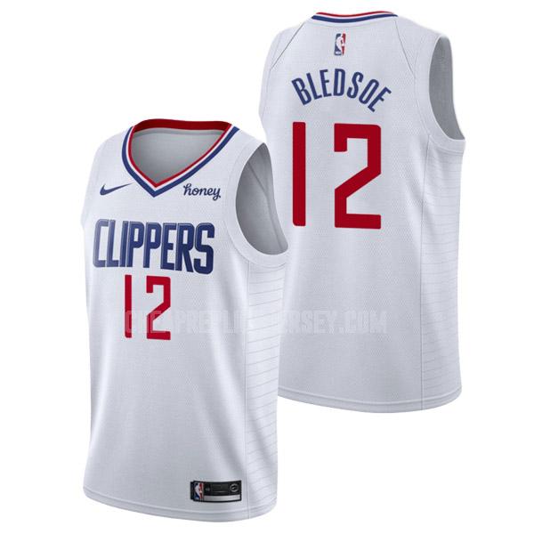 men's los angeles clippers eric bledsoe 12 white association edition replica jersey