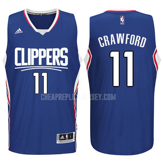 men's los angeles clippers jamal crawford 11 blue new logo replica jersey