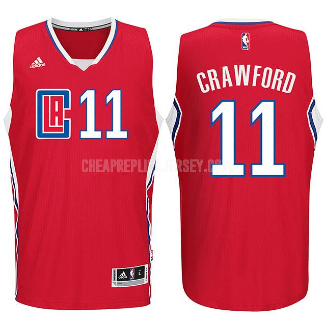 men's los angeles clippers jamal crawford 11 red new logo replica jersey
