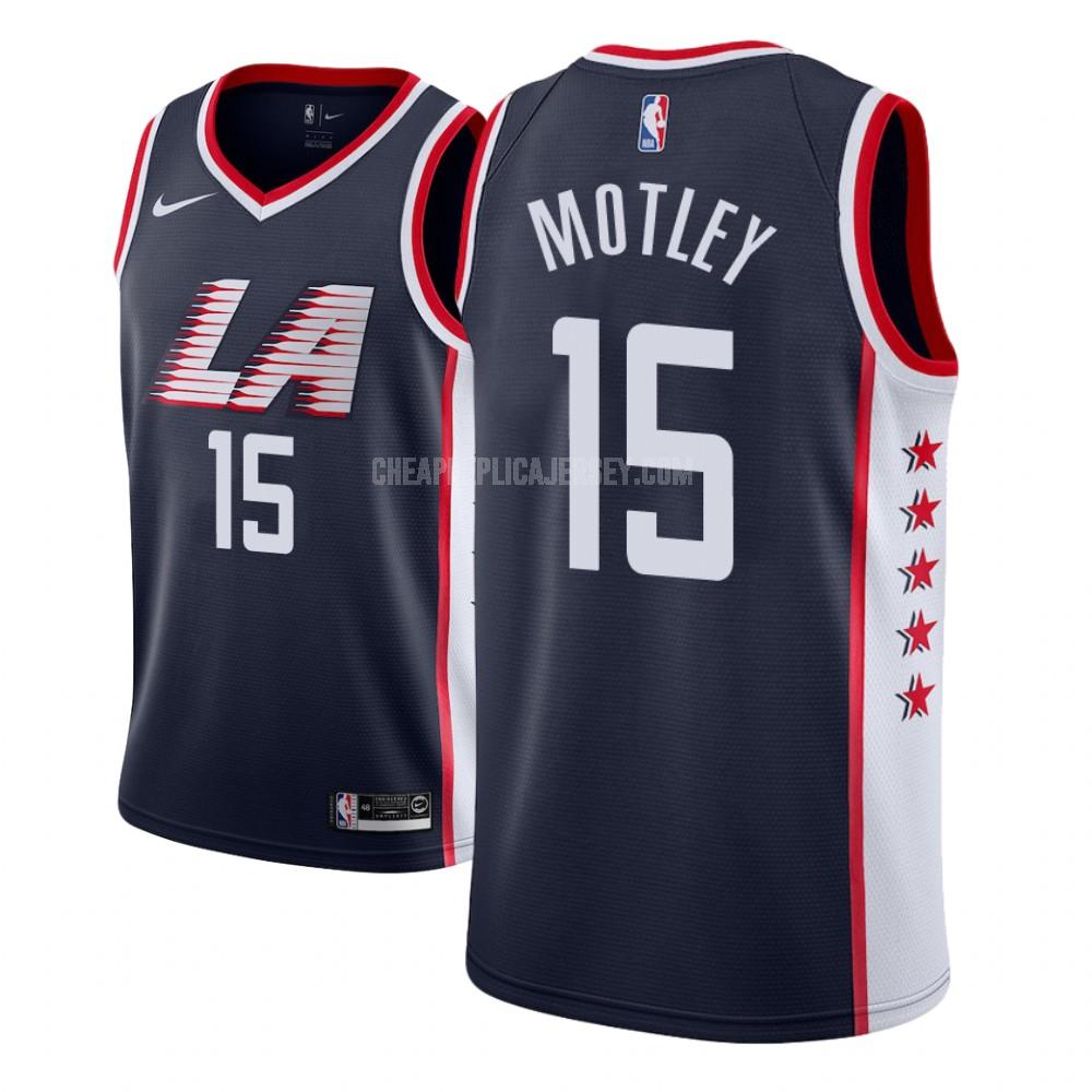 men's los angeles clippers johnathan motley 15 navy city edition replica jersey
