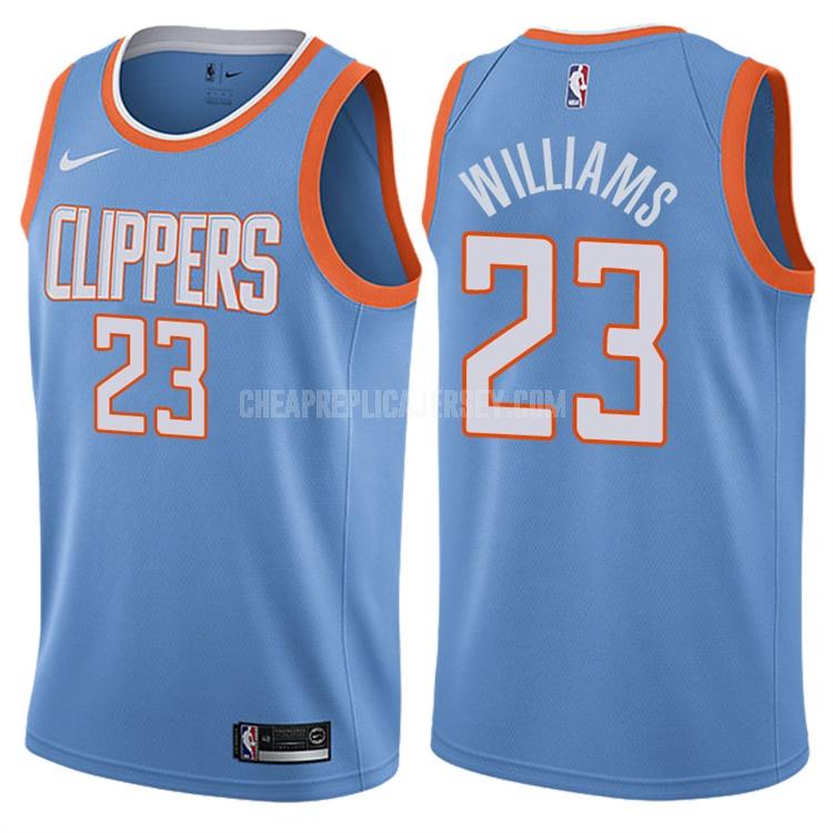 men's los angeles clippers lou williams 23 blue city edition replica jersey