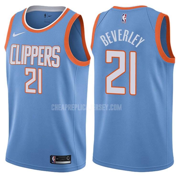 men's los angeles clippers patrick beverley 21 blue city edition replica jersey