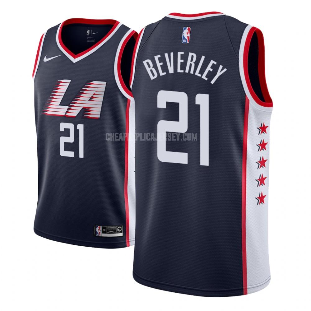 men's los angeles clippers patrick beverley 21 navy city edition replica jersey