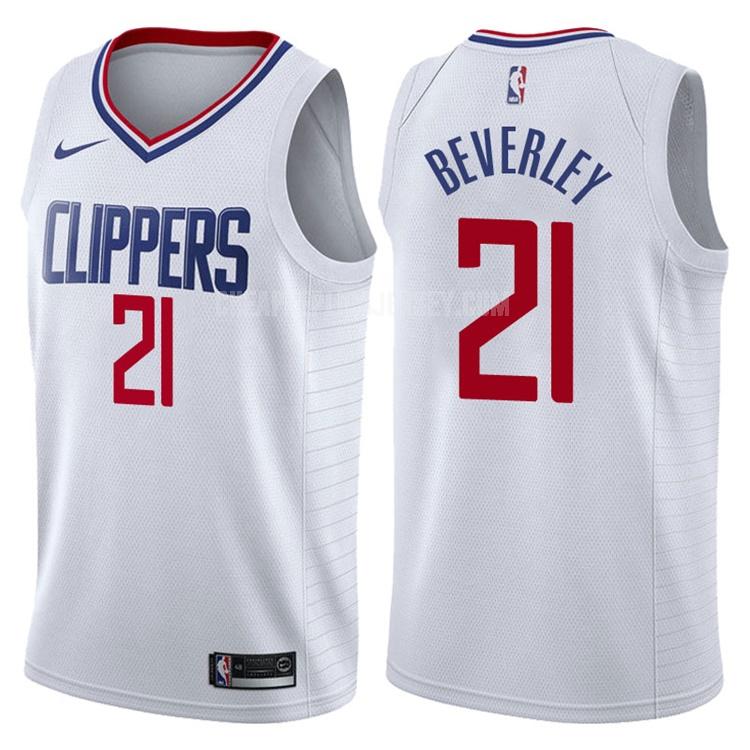 men's los angeles clippers patrick beverley 21 white association replica jersey
