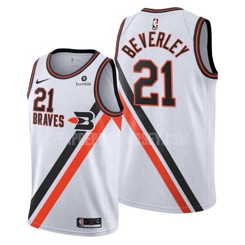 men's los angeles clippers patrick beverley 21 white hardwood classics replica jersey