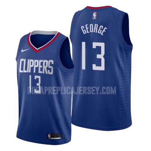 men's los angeles clippers paul george 13 blue icon replica jersey