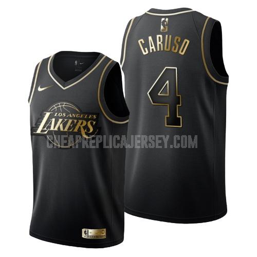 men's los angeles lakers alex caruso 4 black golden edition replica jersey