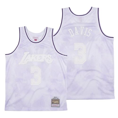men's los angeles lakers anthony davis 3 white cloudy skies replica jersey