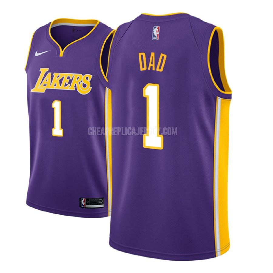 men's los angeles lakers dad 1 purple fathers day replica jersey