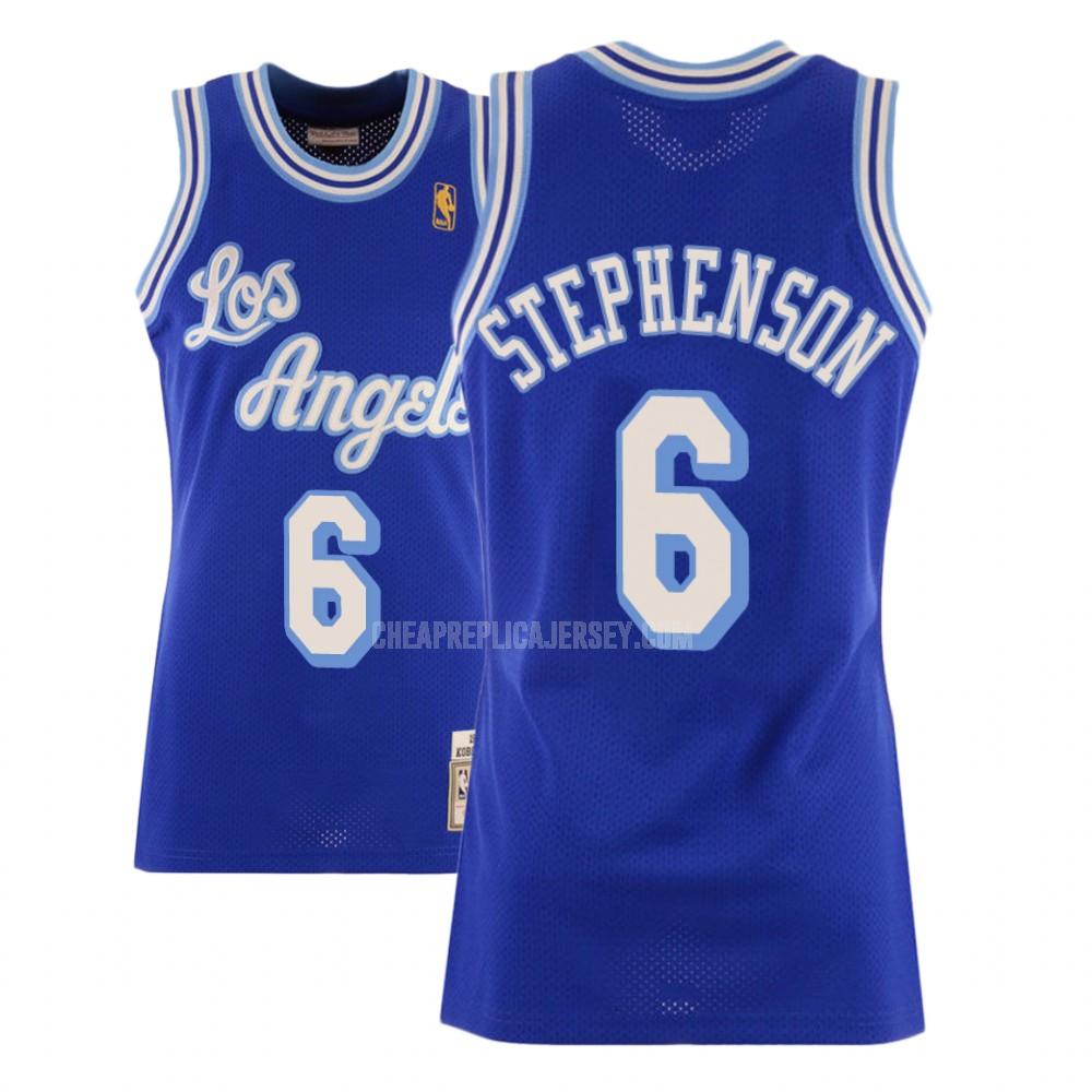 men's los angeles lakers lance stephenson 6 blue hardwood classics replica jersey