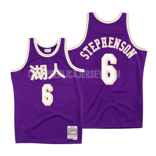 men's los angeles lakers lance stephenson 6 purple chinese new year replica jersey