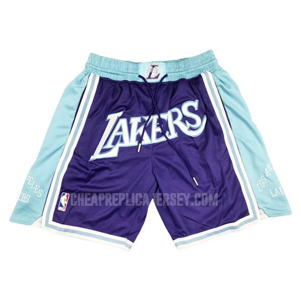 men's los angeles lakers purple-green just don hr1 basketball short
