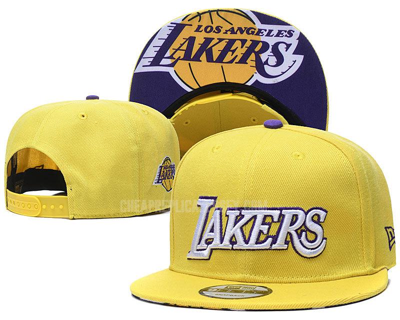 men's los angeles lakers yellow ne108 basketball hat
