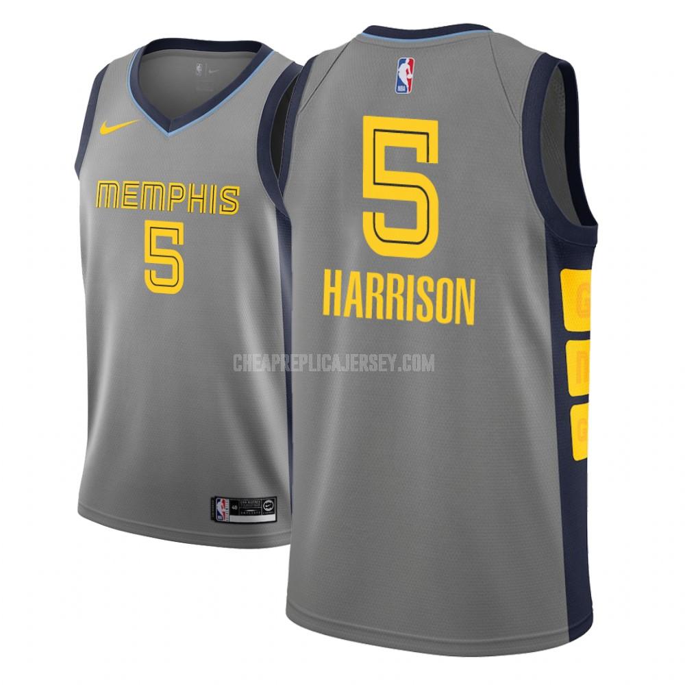 men's memphis grizzlies andrew harrison 5 gray city edition replica jersey