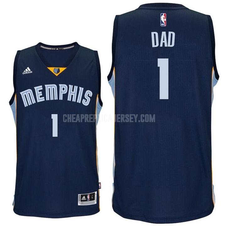 men's memphis grizzlies dad 1 navy fathers day replica jersey