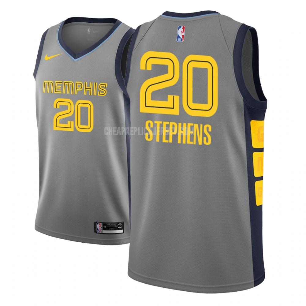 men's memphis grizzlies dj stephens 20 gray city edition replica jersey