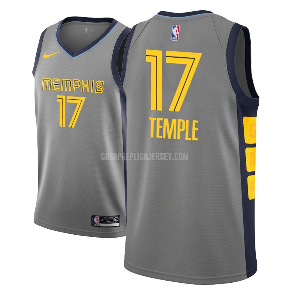 men's memphis grizzlies garrett temple 17 gray city edition replica jersey