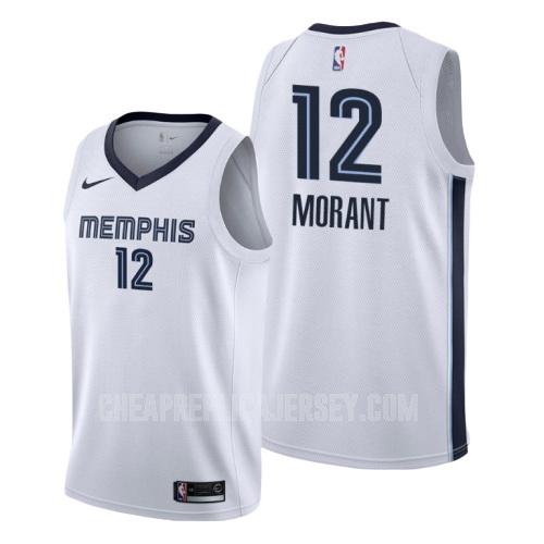 men's memphis grizzlies ja morant 12 white association replica jersey