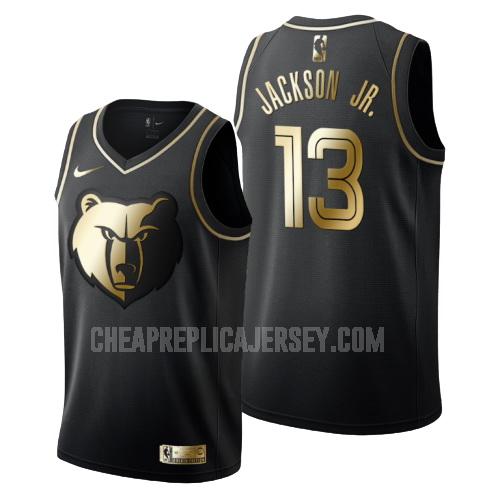 men's memphis grizzlies jaren jackson jr 13 black golden edition replica jersey