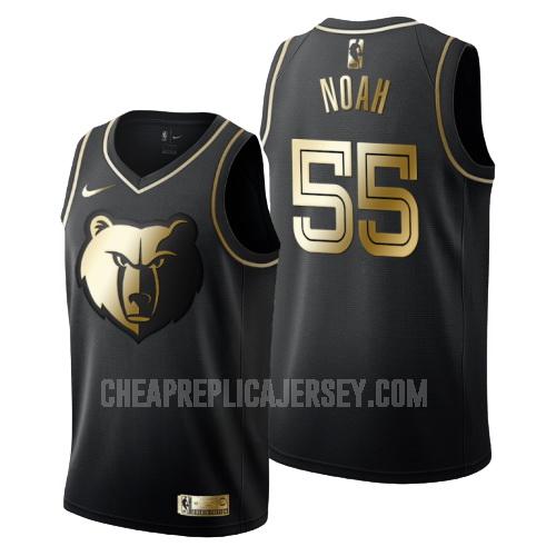 men's memphis grizzlies joakim noah 55 black golden edition replica jersey