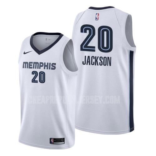 men's memphis grizzlies josh jackson 20 white association replica jersey