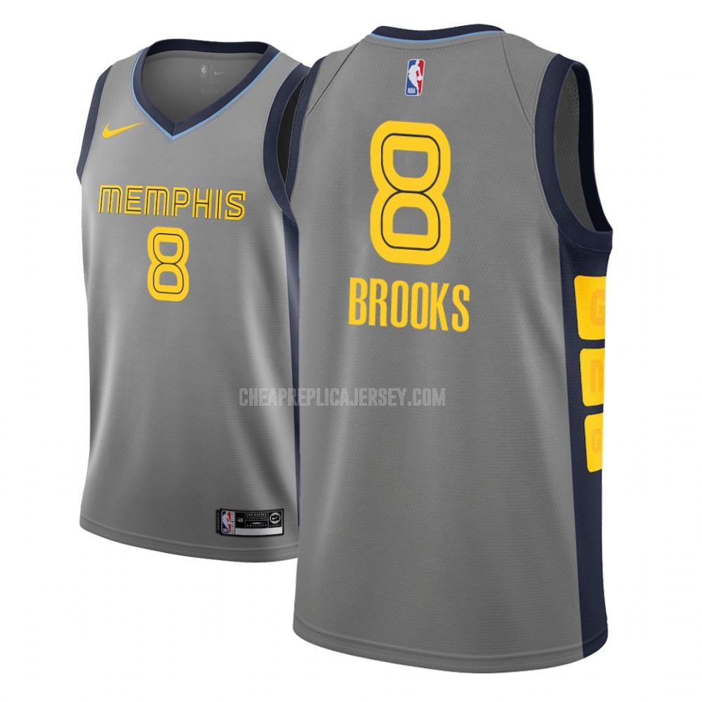 men's memphis grizzlies marshon brooks 8 gray city edition replica jersey