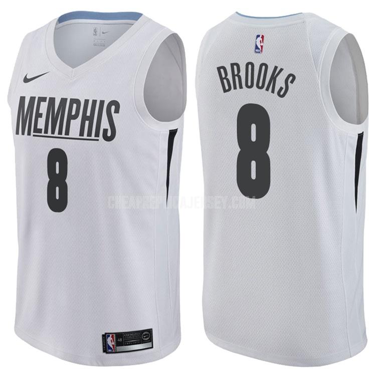 men's memphis grizzlies marshon brooks 8 white city edition replica jersey