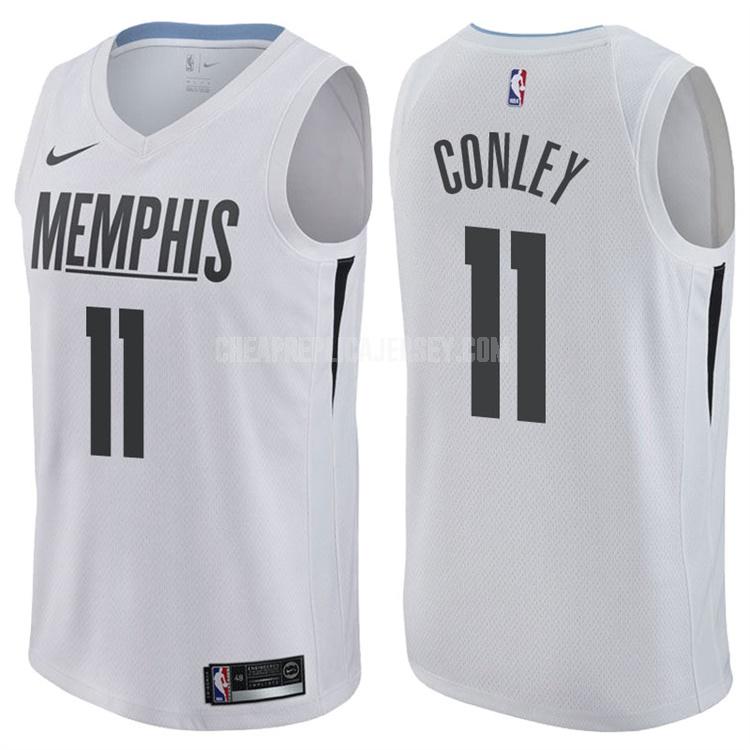men's memphis grizzlies mike conley 11 white city edition replica jersey
