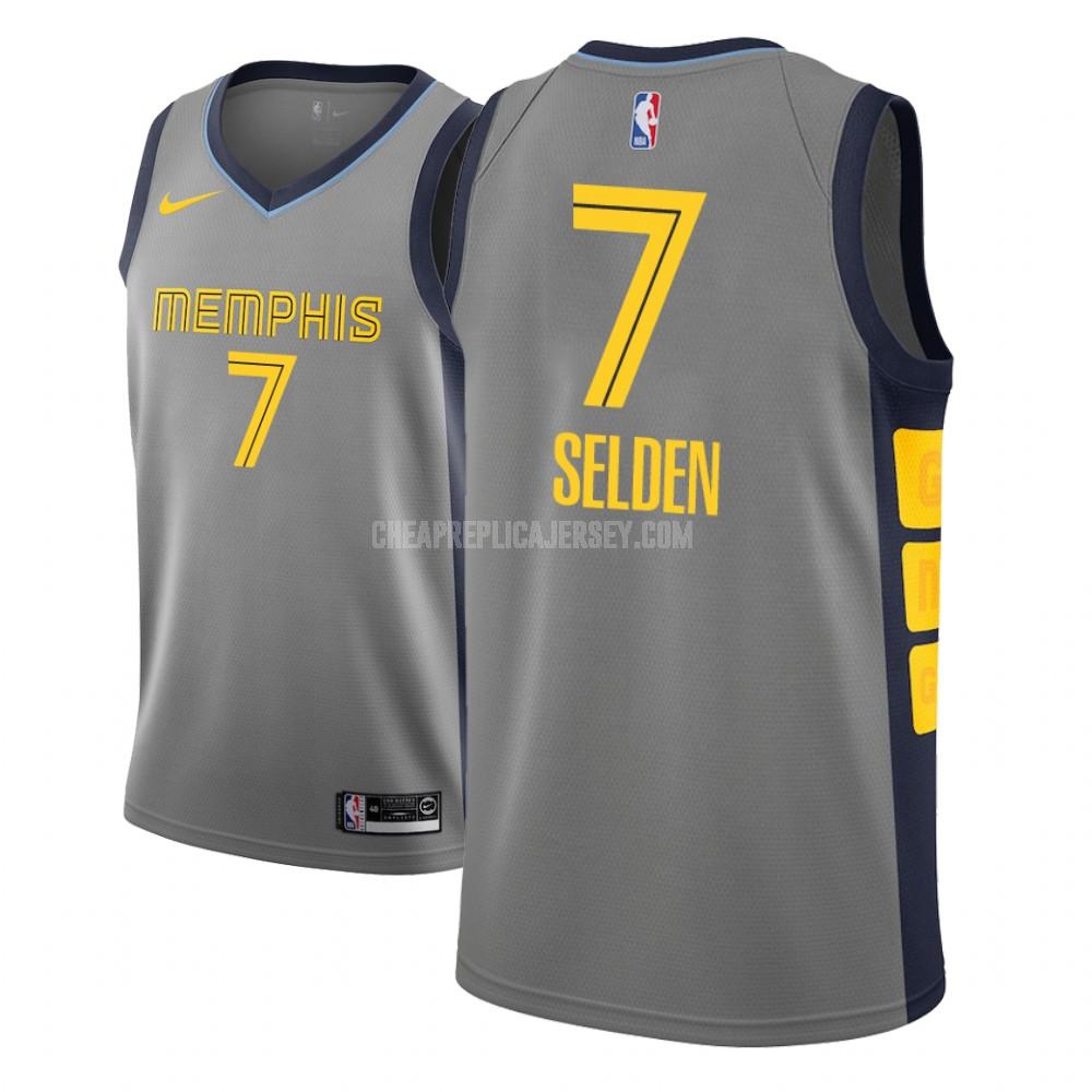 men's memphis grizzlies wayne selden jr 7 gray city edition replica jersey