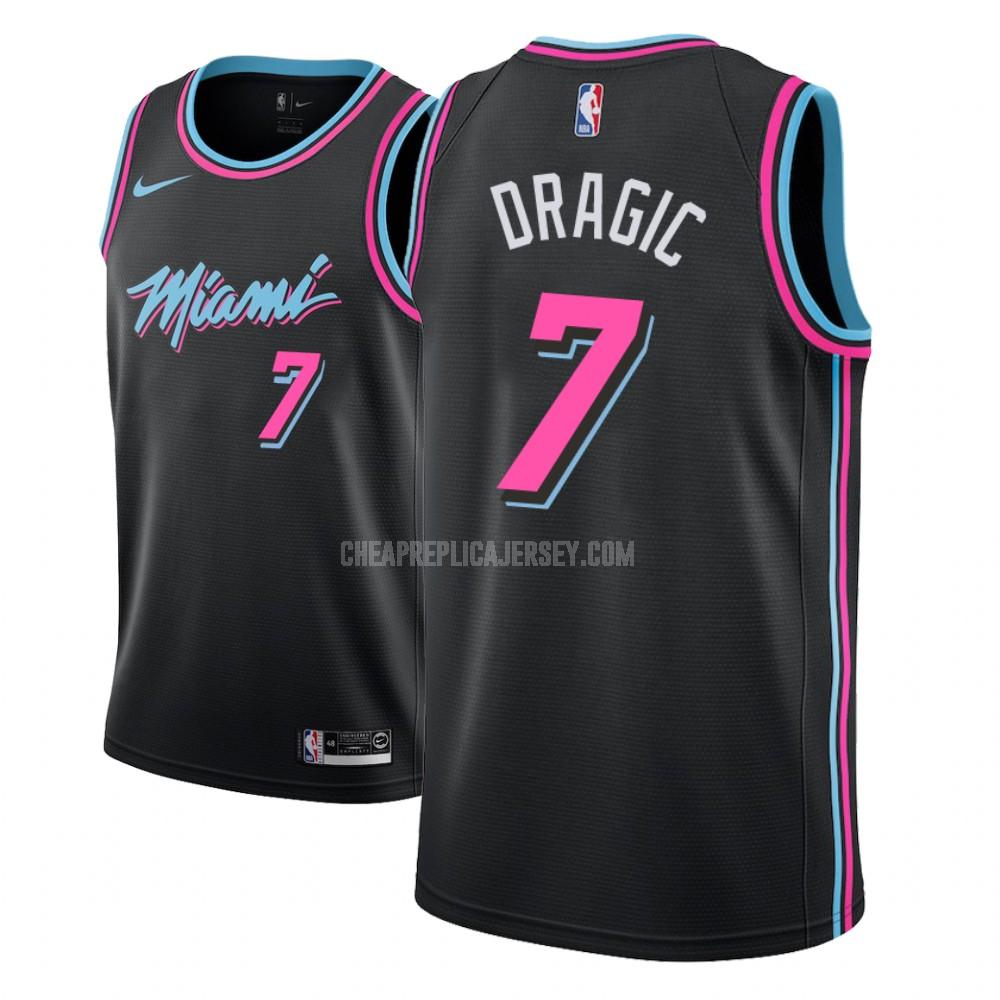 men's miami heat goran dragic 7 black city edition replica jersey