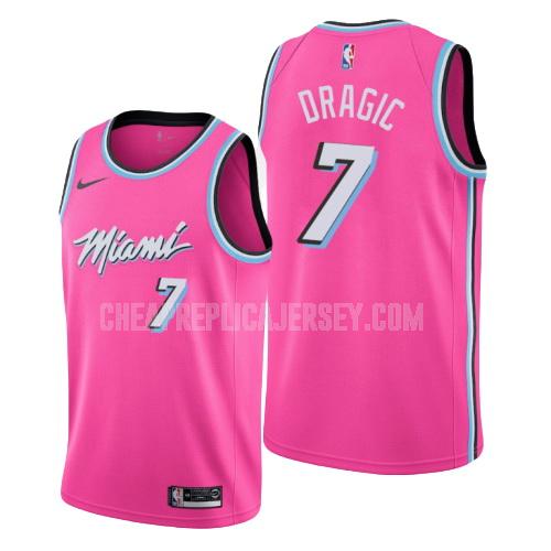 men's miami heat goran dragic 7 pink earned edition replica jersey