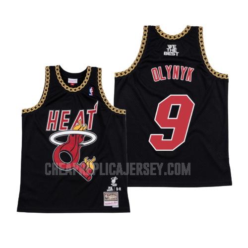 men's miami heat kelly olynyk 9 black dj khaled edition replica jersey