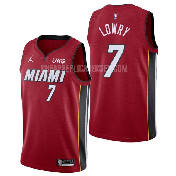 men's miami heat kyle lowry 7 red statement edition replica jersey