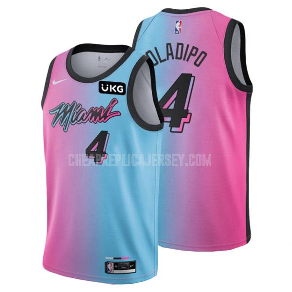 men's miami heat victor oladipo 4 blue pink city edition replica jersey