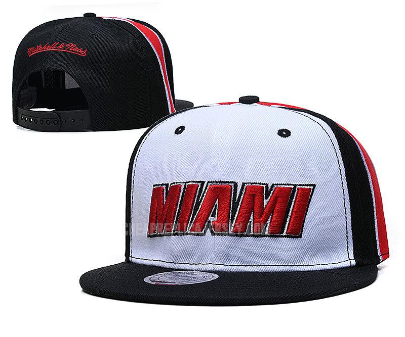 men's miami heat white-black ne194 basketball hat