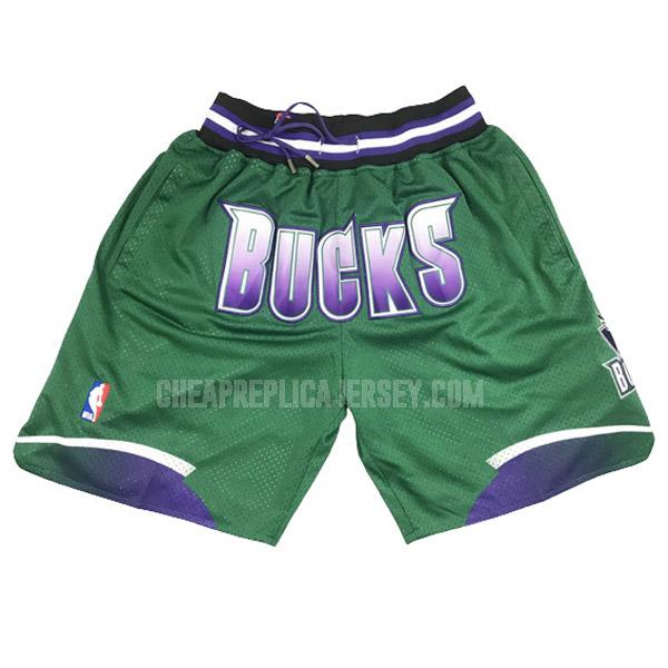 men's milwaukee bucks green just don retro xl1 basketball short