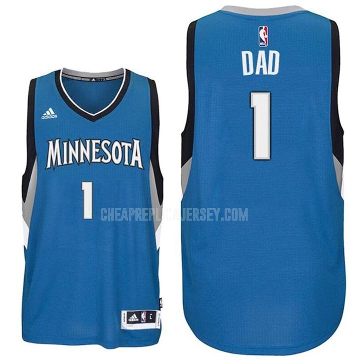 men's minnesota timberwolves dad 1 blue fathers day replica jersey