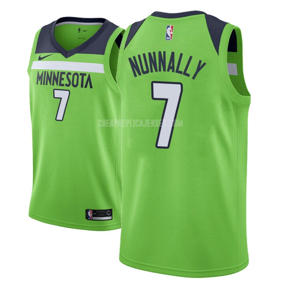 men's minnesota timberwolves james nunnally 7 green statement replica jersey