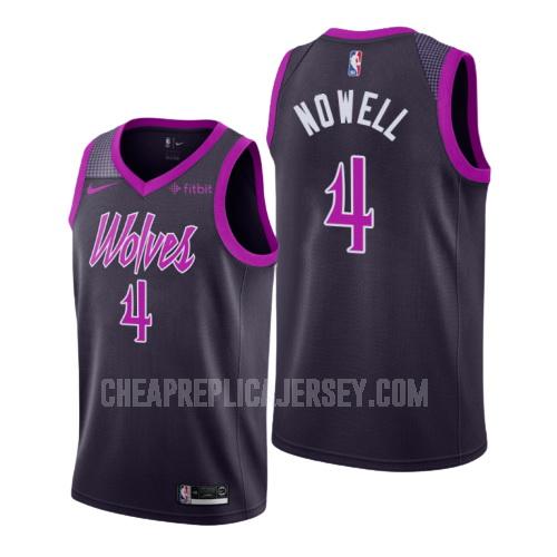 men's minnesota timberwolves jaylen nowell 4 purple city edition replica jersey