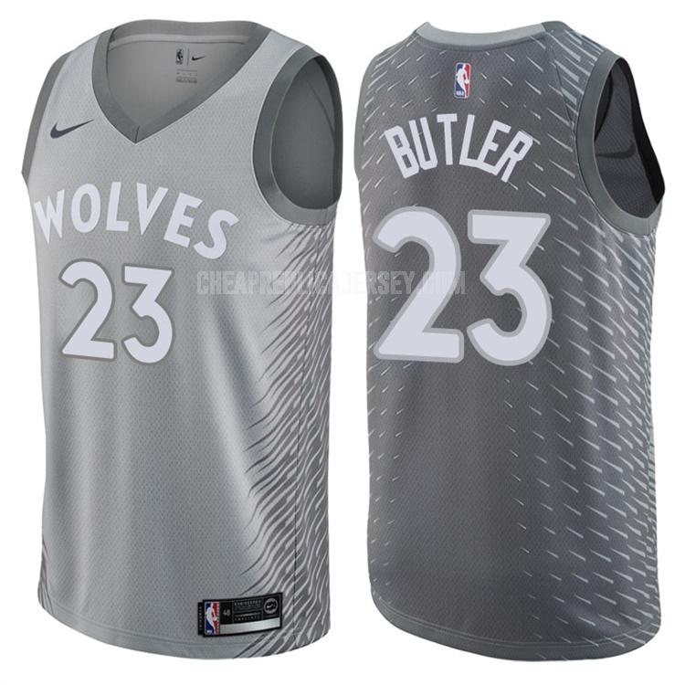 men's minnesota timberwolves jimmy butler 23 gray city edition replica jersey