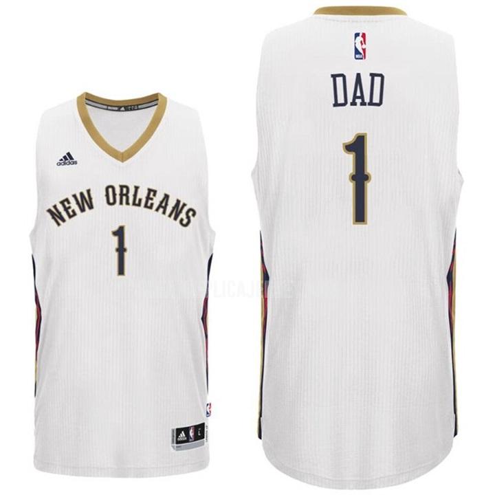 men's new orleans pelicans dad 1 white fathers day replica jersey