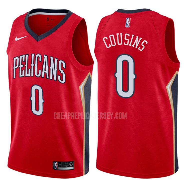 men's new orleans pelicans demarcus cousins 0 red statement replica jersey