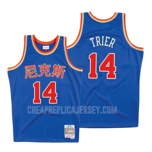 men's new york knicks allonzo trier 14 blue chinese new year replica jersey