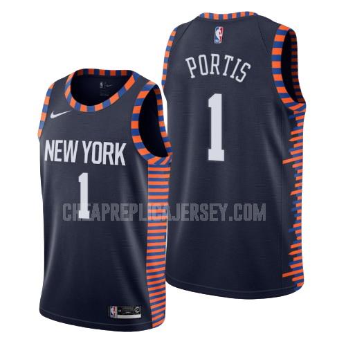 men's new york knicks bobby portis 1 navy city edition replica jersey