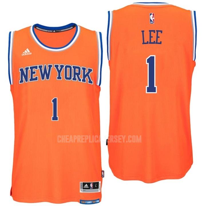 men's new york knicks courtney lee 1 orange alternate swingman replica jersey