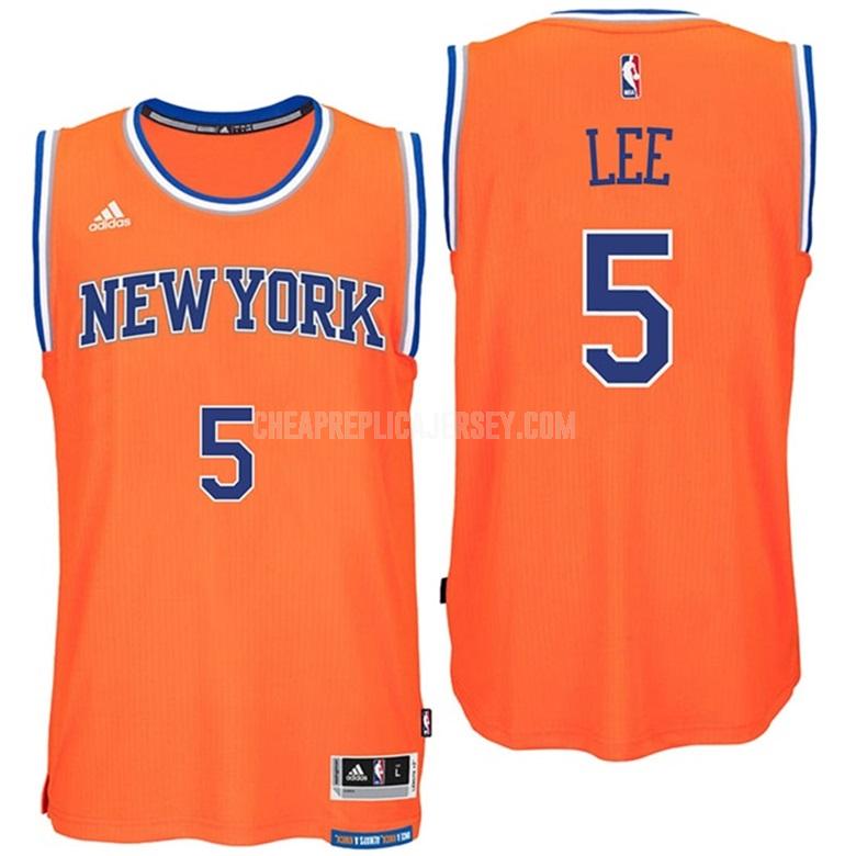 men's new york knicks courtney lee 5 orange alternate replica jersey