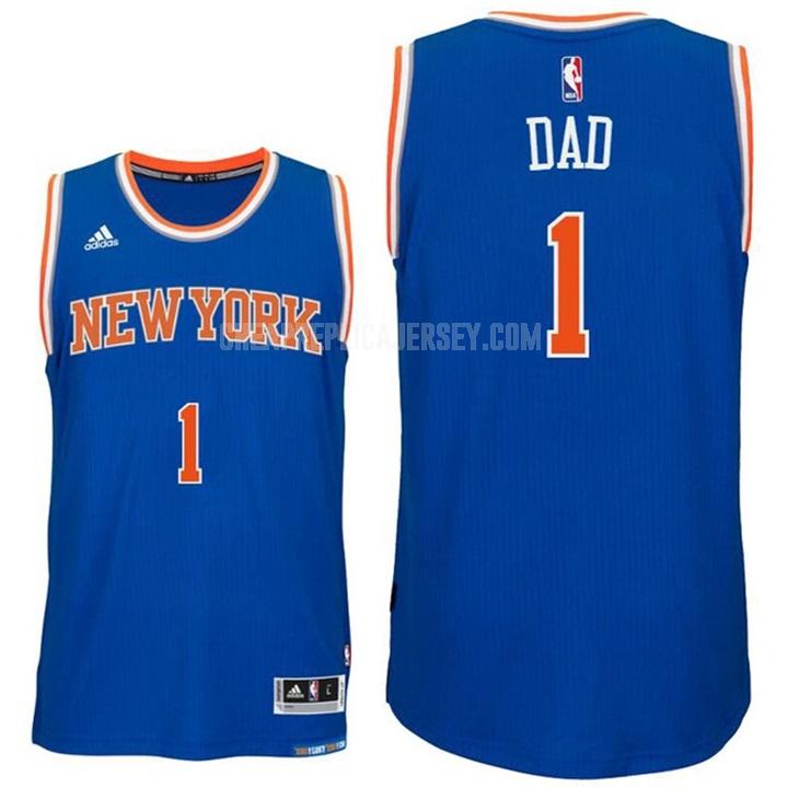 men's new york knicks dad 1 blue fathers day replica jersey