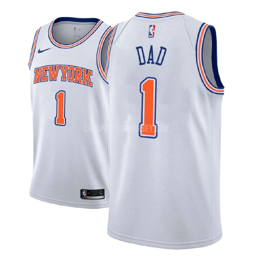 men's new york knicks dad 1 white fathers day replica jersey