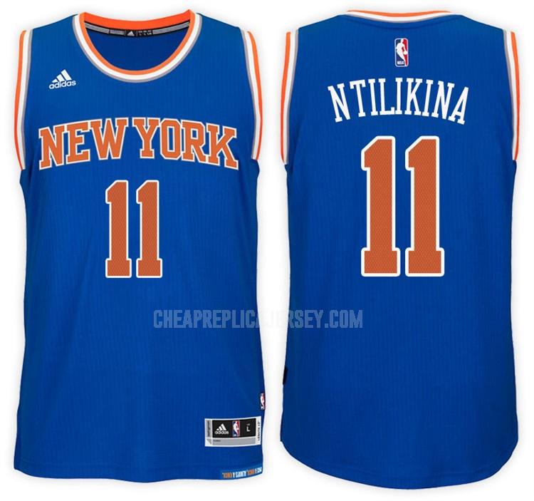 men's new york knicks frank ntilikina 11 blue road replica jersey